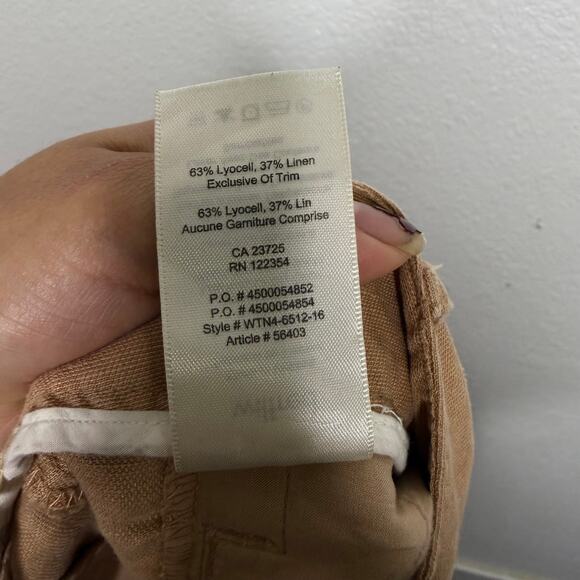 Aritzia Wilfred Womens Pants Size 4 Brown High Rise Straight Leg Casual Wear - Picture 4 of 14